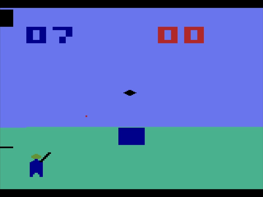 Gameplay of Skeet Shoot for Atari 2600